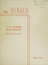 1943 Humes High School Yearbook from Memphis, Tennessee cover image