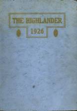 Highland Park High School 1926 yearbook cover photo