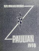 St. Paul High School 1958 yearbook cover photo