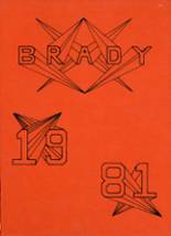 Brady High School 1981 yearbook cover photo