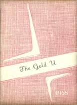 1958 Union High School Yearbook from Dugger, Indiana cover image