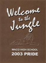 Waco High School 2003 yearbook cover photo