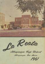 Albuquerque High School 1961 yearbook cover photo