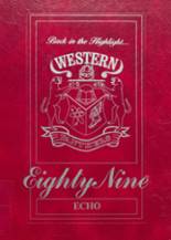 Western High School 1989 yearbook cover photo