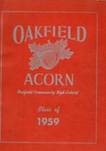 Oakfield High School 1959 yearbook cover photo