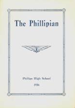 Phillips High School 1936 yearbook cover photo