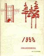 Johannesburg-Lewiston High School 1958 yearbook cover photo