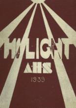 Antigo High School 1939 yearbook cover photo
