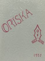 Oriskany Falls High School 1953 yearbook cover photo