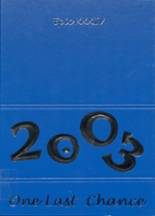 Rivet Junior-Senior High School 2003 yearbook cover photo