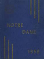 Notre Dame High School 1959 yearbook cover photo