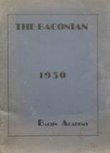 Bacon Academy 1930 yearbook cover photo