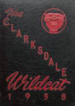 Clarksdale High School 1958 yearbook cover photo