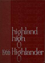 1966 Highland High School Yearbook from Anderson, Indiana cover image
