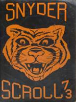 Snyder High School 1973 yearbook cover photo