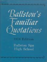 Ballston Spa High School 1978 yearbook cover photo