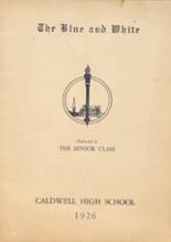 James Caldwell High School 1926 yearbook cover photo
