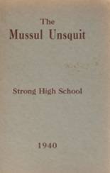 Strong High School 1940 yearbook cover photo