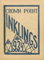 Crown Point High School 1934 yearbook cover photo