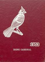 Irene High School 1953 yearbook cover photo