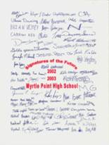 Myrtle Point Union High School 2003 yearbook cover photo