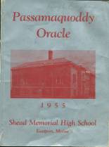 1955 Shead Memorial High School Yearbook from Eastport, Maine cover image