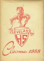 Cleveland High School 1958 yearbook cover photo