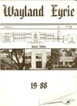Wayland-Cohocton High School 1988 yearbook cover photo