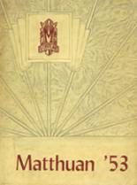 St. Matthew High School 1953 yearbook cover photo