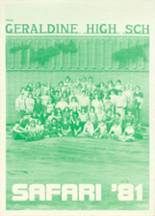 1981 Geraldine High School Yearbook from Geraldine, Montana cover image