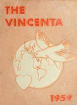 St. Vincent's High School 1959 yearbook cover photo