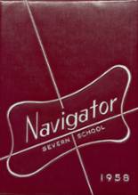 Severn School 1958 yearbook cover photo