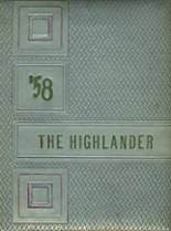 Highland High School 1958 yearbook cover photo