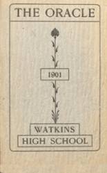 Watkins Glen High School 1901 yearbook cover photo
