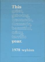 Wyanet High School 1978 yearbook cover photo