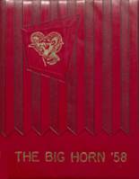 1958 Big Horn High School Yearbook from Big horn, Wyoming cover image