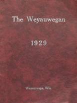 Weyauwega High School 1929 yearbook cover photo