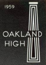 Oakland High School 1959 yearbook cover photo