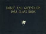 Noble & Greenough High School 1933 yearbook cover photo