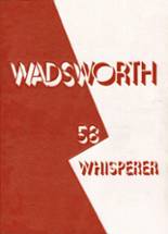 Wadsworth High School 1958 yearbook cover photo