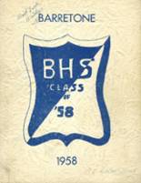 Barre High School 1958 yearbook cover photo