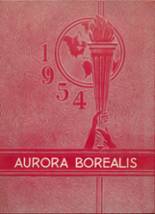 Aurora High School 1954 yearbook cover photo