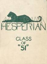 Hesperia High School 1951 yearbook cover photo