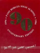 Paso Robles High School 1986 yearbook cover photo