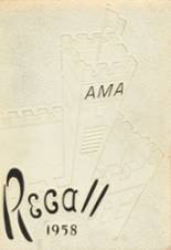 Augusta Military Academy 1958 yearbook cover photo