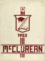 McClure High School 1953 yearbook cover photo