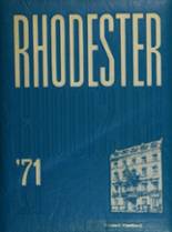 Rhodes School 1971 yearbook cover photo
