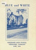 Vergennes Union High School 1954 yearbook cover photo
