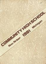 Community High School 1981 yearbook cover photo