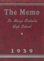 St. Marys Catholic High School 1939 yearbook cover photo